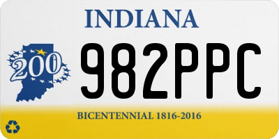 IN license plate 982PPC