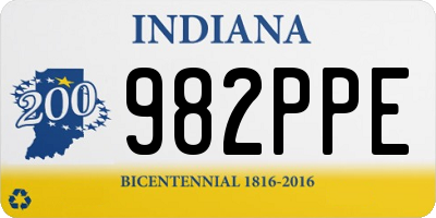 IN license plate 982PPE