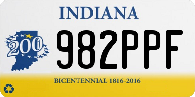 IN license plate 982PPF