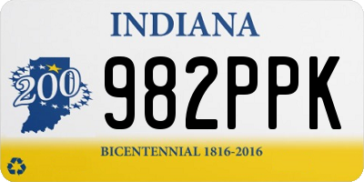 IN license plate 982PPK