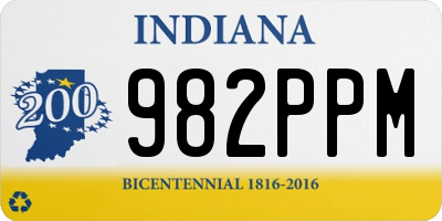 IN license plate 982PPM