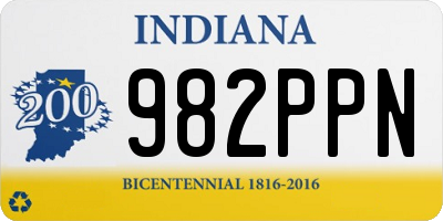 IN license plate 982PPN