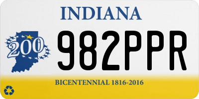 IN license plate 982PPR
