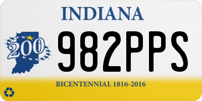 IN license plate 982PPS