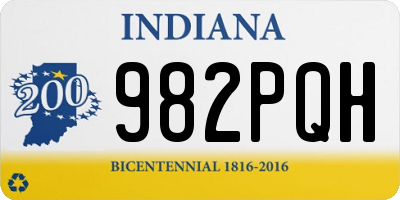 IN license plate 982PQH