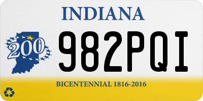 IN license plate 982PQI