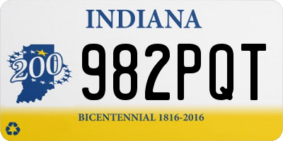 IN license plate 982PQT