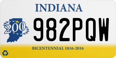 IN license plate 982PQW