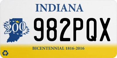 IN license plate 982PQX