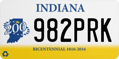 IN license plate 982PRK