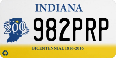 IN license plate 982PRP