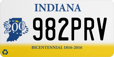 IN license plate 982PRV