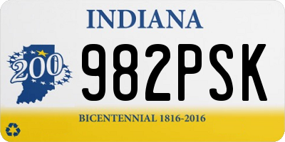 IN license plate 982PSK
