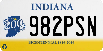 IN license plate 982PSN