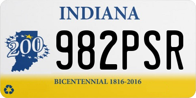 IN license plate 982PSR