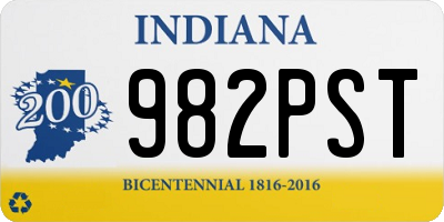 IN license plate 982PST