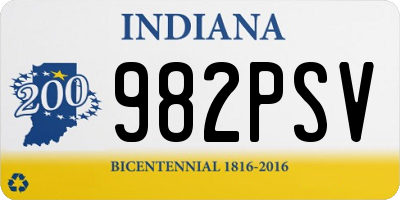 IN license plate 982PSV