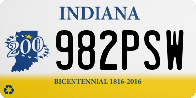 IN license plate 982PSW
