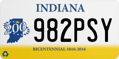 IN license plate 982PSY