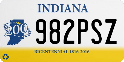 IN license plate 982PSZ