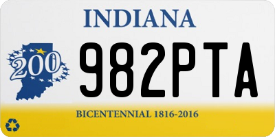 IN license plate 982PTA