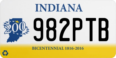 IN license plate 982PTB