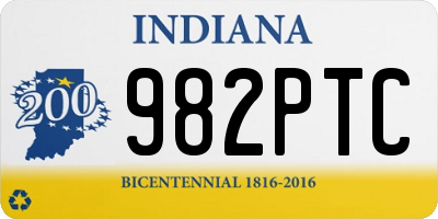 IN license plate 982PTC