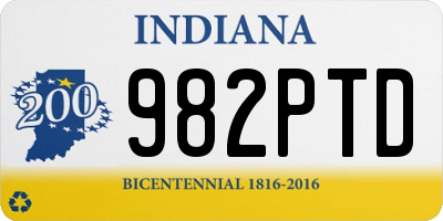 IN license plate 982PTD