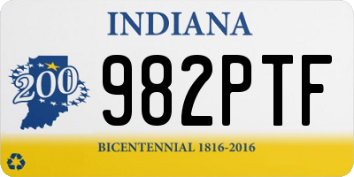 IN license plate 982PTF