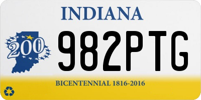 IN license plate 982PTG