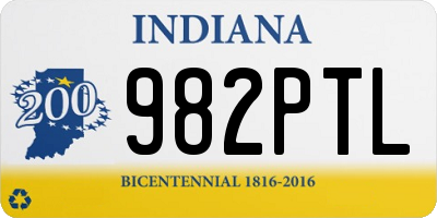 IN license plate 982PTL