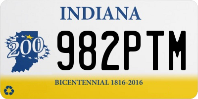 IN license plate 982PTM