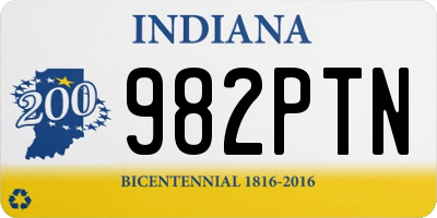 IN license plate 982PTN