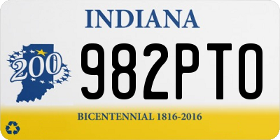 IN license plate 982PTO