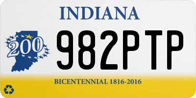 IN license plate 982PTP