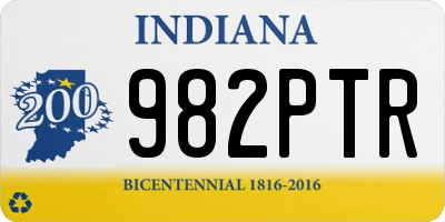 IN license plate 982PTR