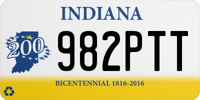 IN license plate 982PTT