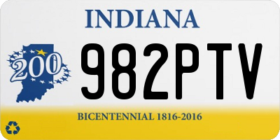 IN license plate 982PTV