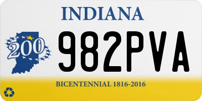 IN license plate 982PVA