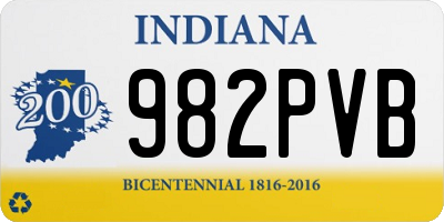 IN license plate 982PVB