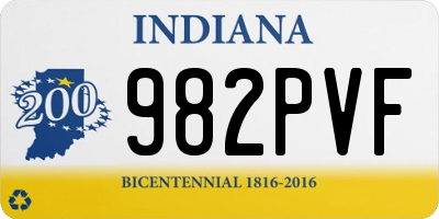 IN license plate 982PVF