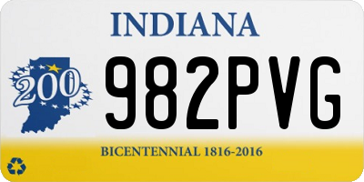 IN license plate 982PVG