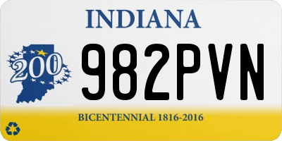 IN license plate 982PVN