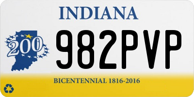 IN license plate 982PVP