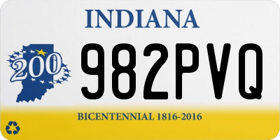 IN license plate 982PVQ