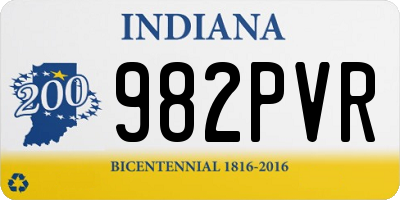 IN license plate 982PVR