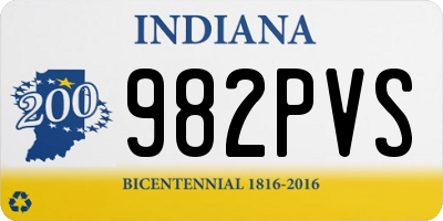 IN license plate 982PVS