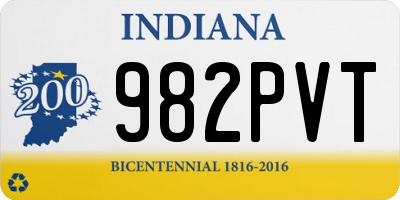 IN license plate 982PVT