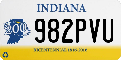 IN license plate 982PVU