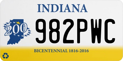 IN license plate 982PWC